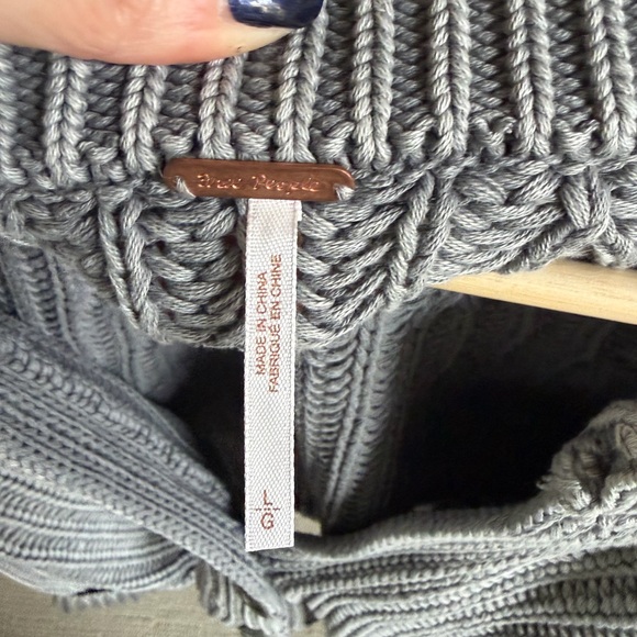 Free People Sweet Nothing Gray Knit Cardigan - Picture 3 of 7